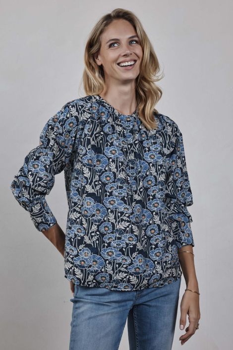 DIDI blauwe dames blouse