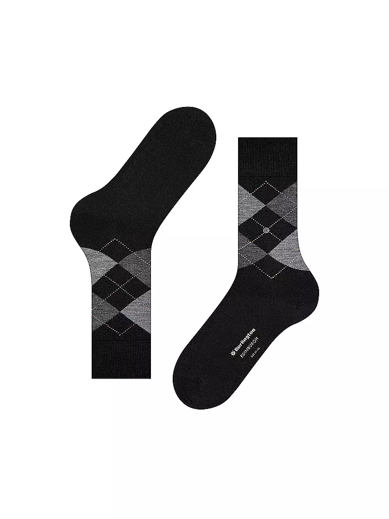 BURLINGTON Herren Socken EDINBURGH black schwarz