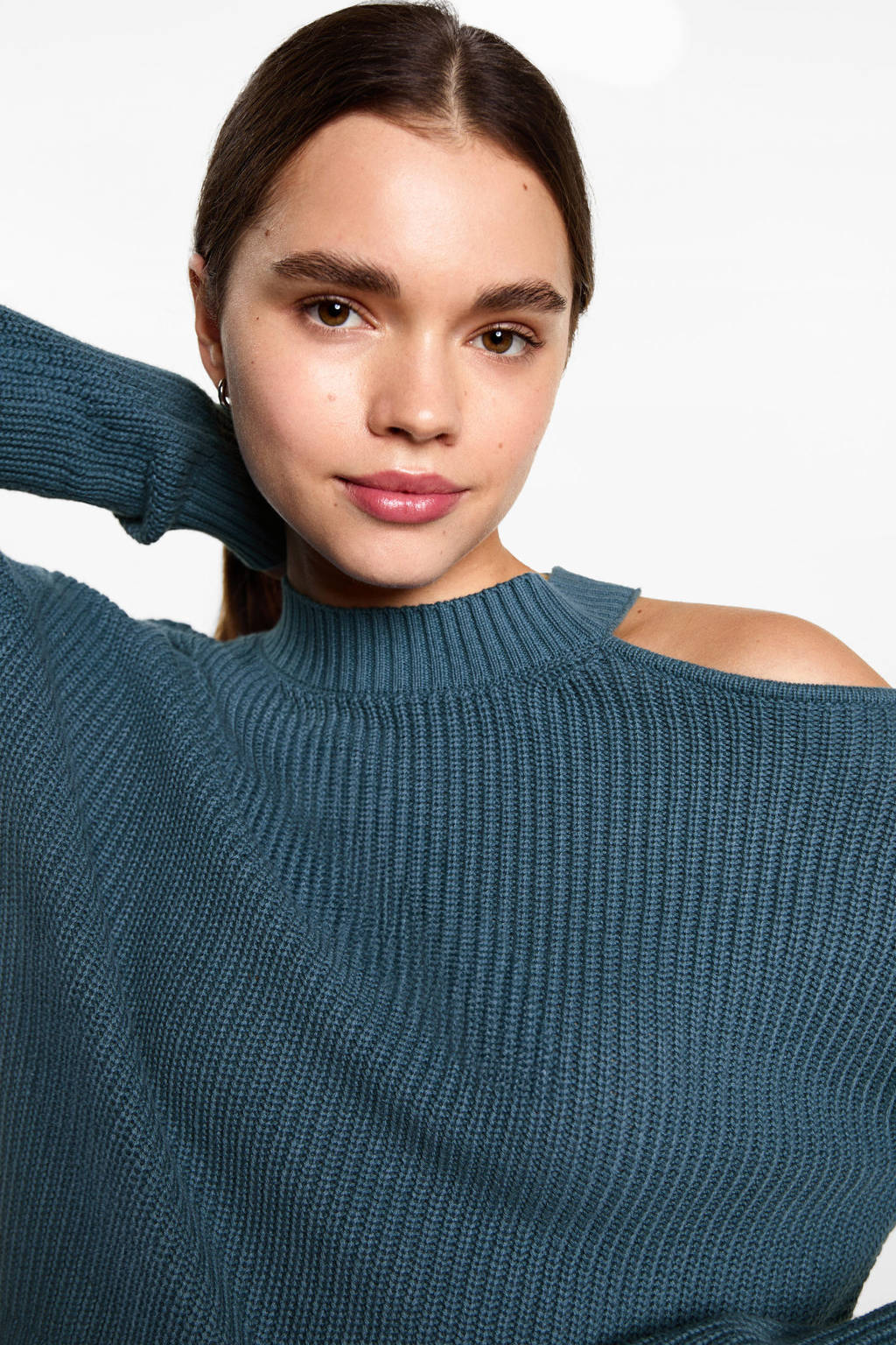 MANGO TEEN trui blauw gebreid