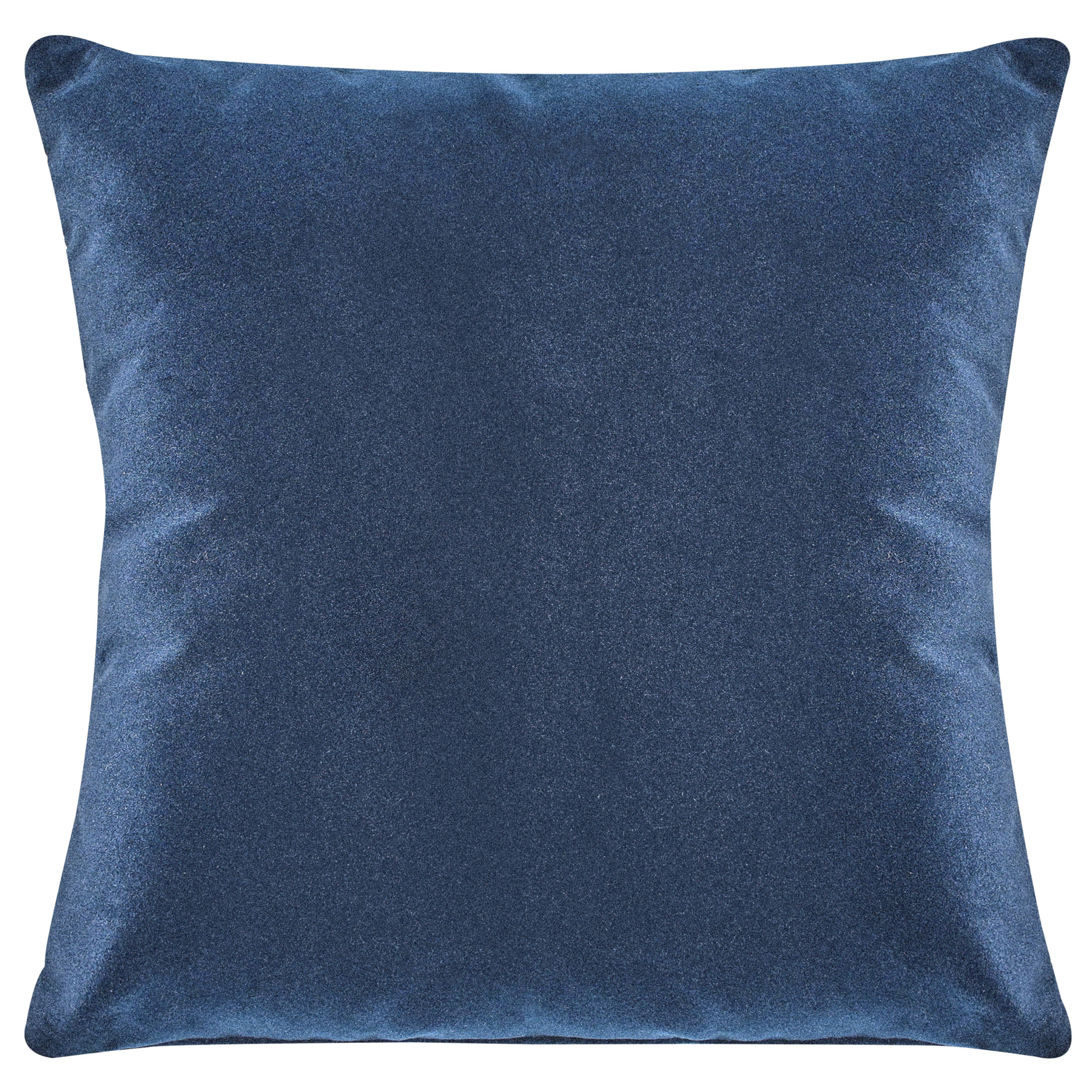 Beliani - LUVOS - Driezitsbank - Donkerblauw - Fluweel
