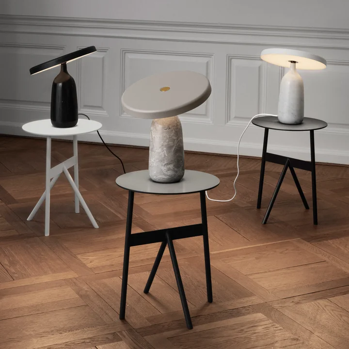 Normann Copenhagen - Stock Tisch, Ø 37 x H 46 cm, hellgrau