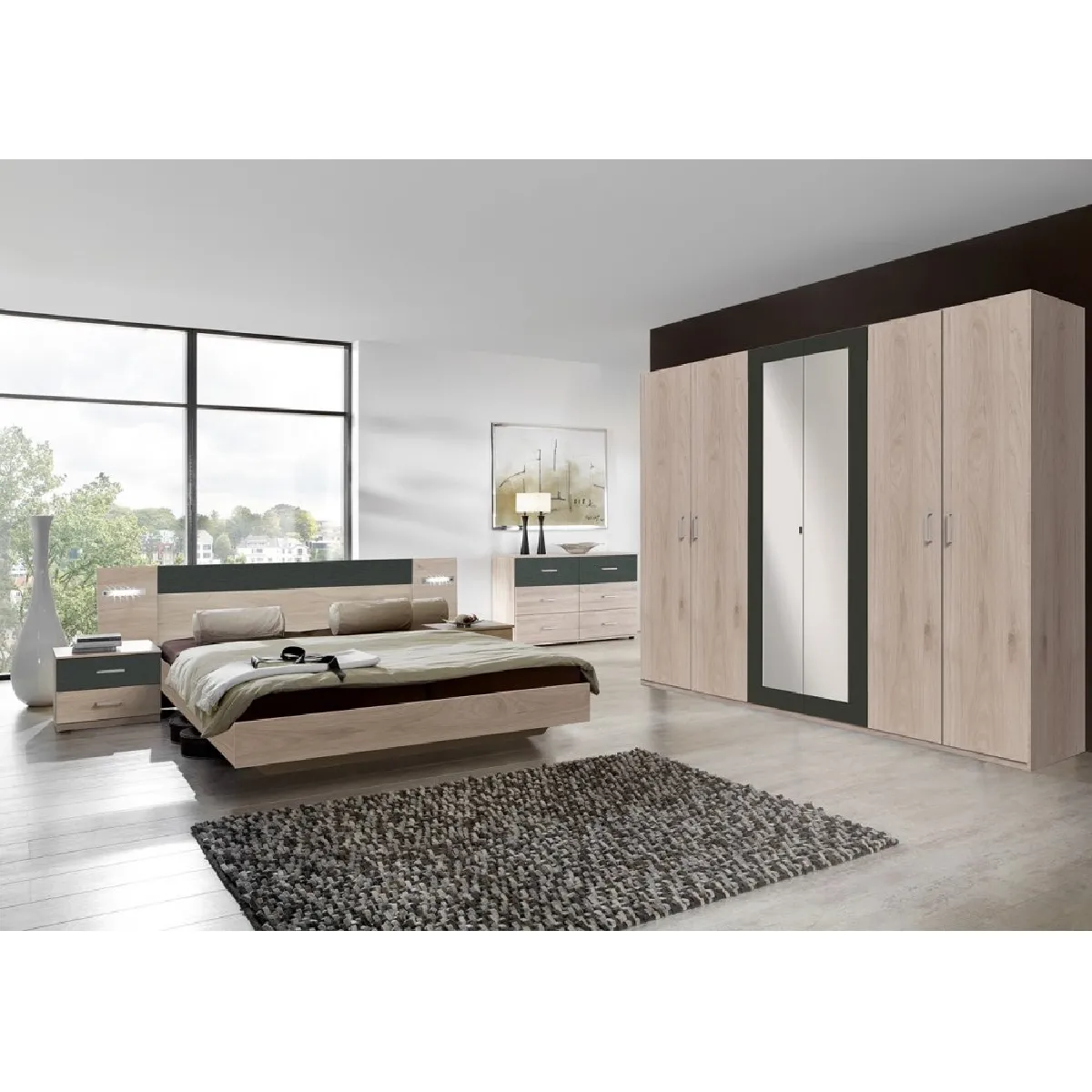 Inside 75 Lit futon ANGIE 180x200 cm - Chêne Hickory