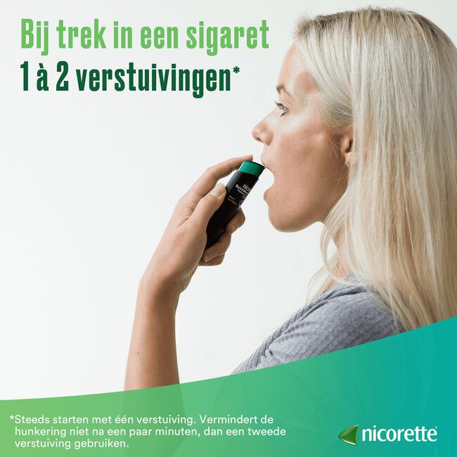 Nicorette® Mondspray – bij stoppen met roken – 13,2 ml, 1 mg nicotinez