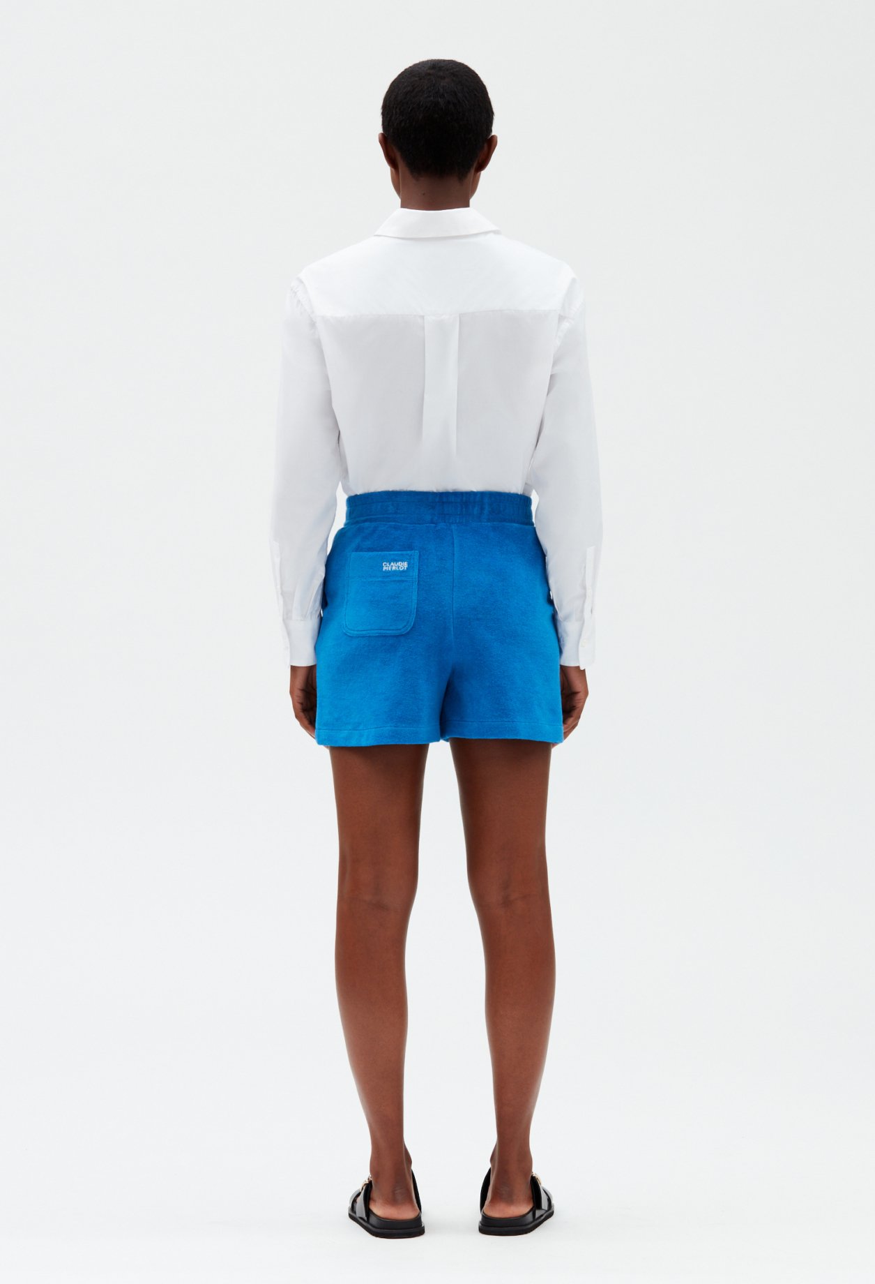 Short eponge bleu