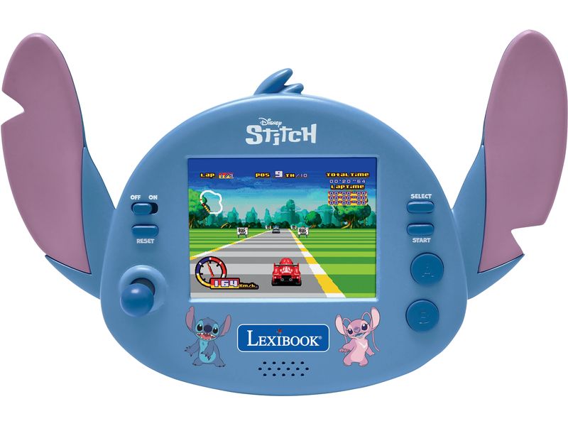 Lexibook Stitch Cyber Arcade Motion Lila Spielkonsole mit 150 Spielen (inkl. 10 Stitch-Spiele) mit 2.8-Zoll-LCD-Bildschirm