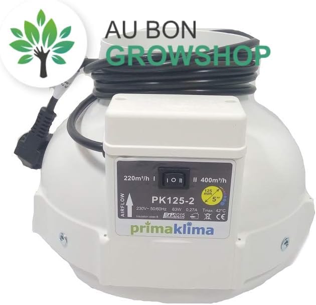 Prima Klima Abluftventilator, 2 Geschwindigkeitsstufen, 220 und 400 m³/h – Ø 125 mm