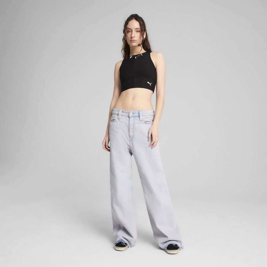 Puma WARDROBE ESS Geripptes Crop-Top