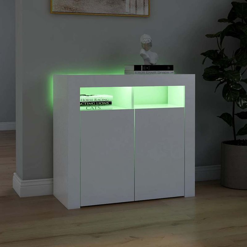 Dressoir - LED-Verlichting - Hout - Minimalistisch Ontwerp
