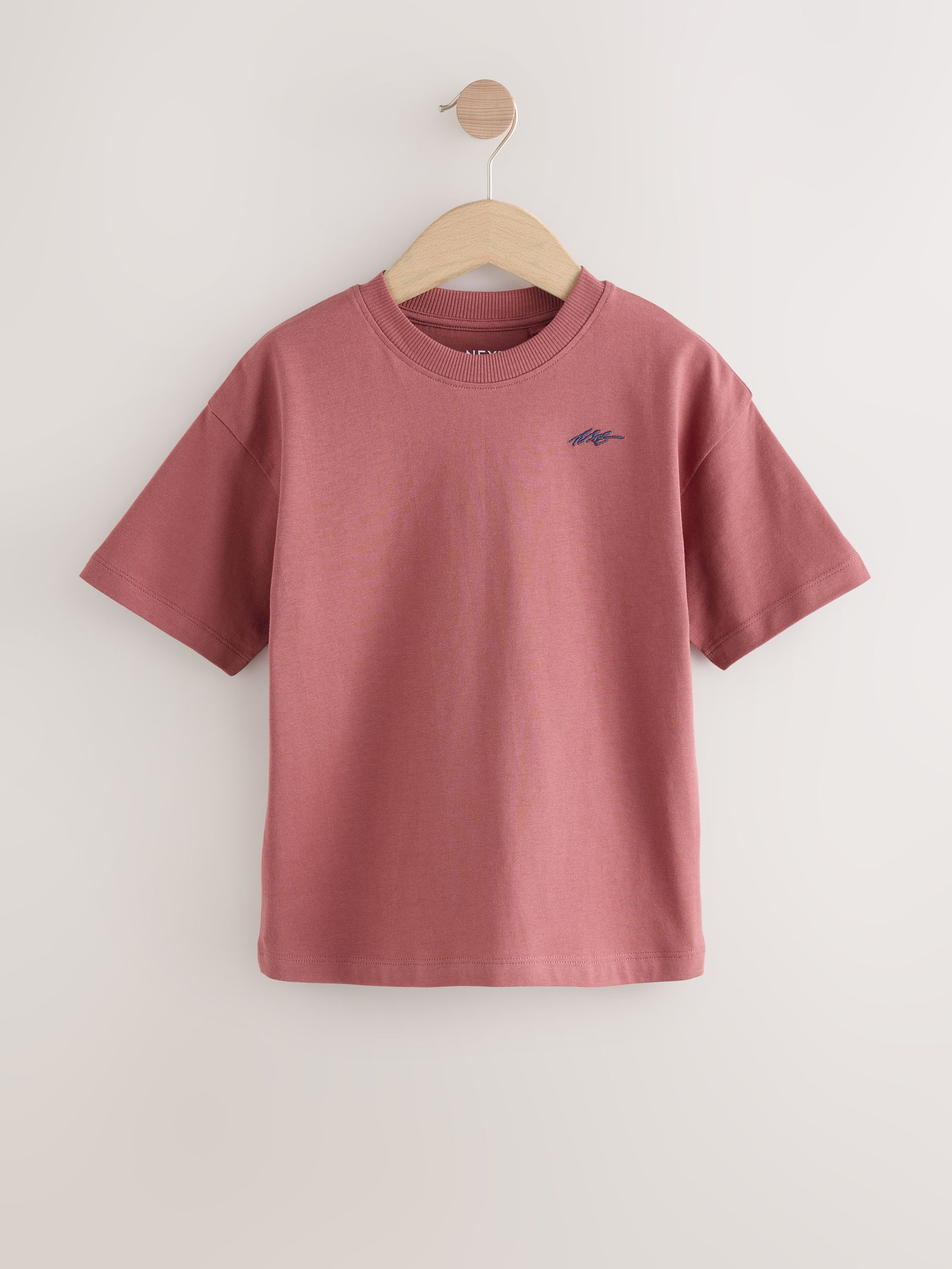 Marineblauw/grijs/paarsrood - Short Sleeve Logo Chest Graphic T-Shirts 4 Pack (3-16yrs)