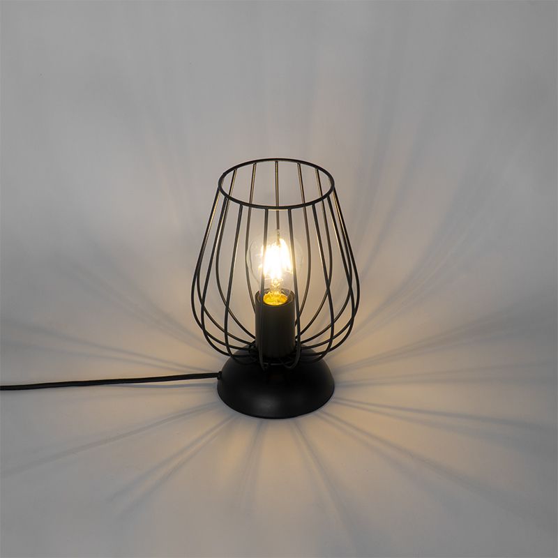 Moderne tafellamp zwart draad - Palica