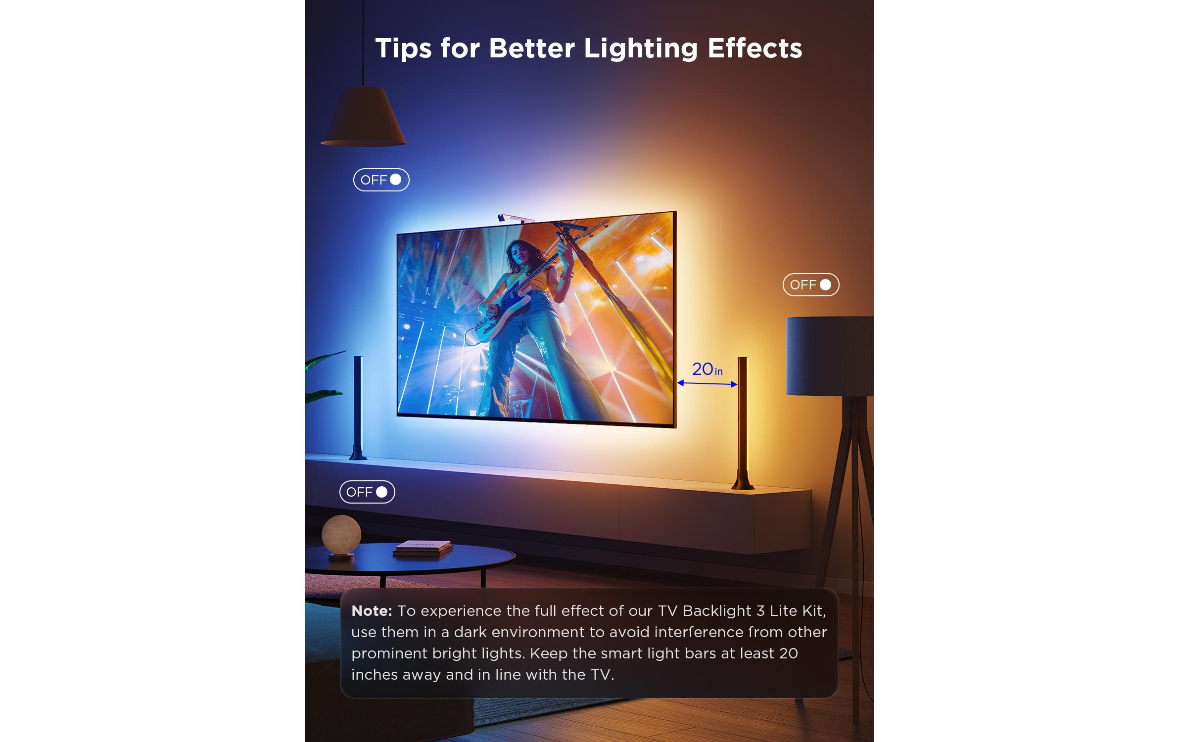 Lichtbalken Backlight Kit 2, T3 Cam, RGBIC, WiFi + BT<br>Smarte TV- Hintergrundbeleuchtung