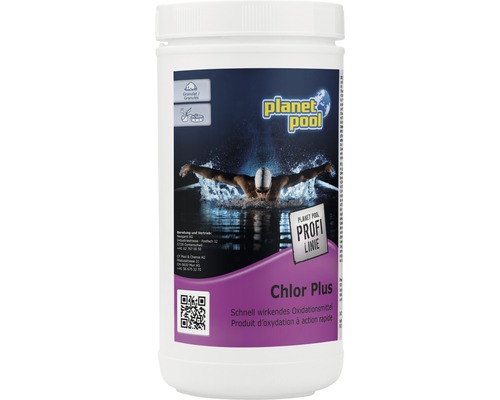 Chloor Plus desinfectiemiddel, 1 kg korrels geschikt voor zwembadonderhoud