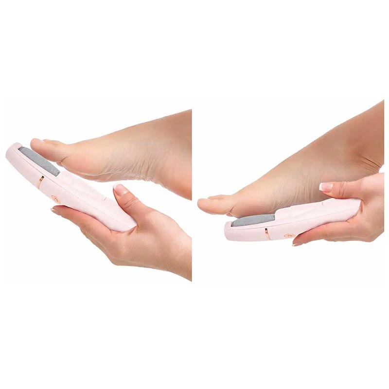Pedi Wand Elektrischer Hornhaut Entferner inkl. 2 Aufsätzen (Batteriebetrieben) (VCSVFCIND0229) - Rosa / Gold