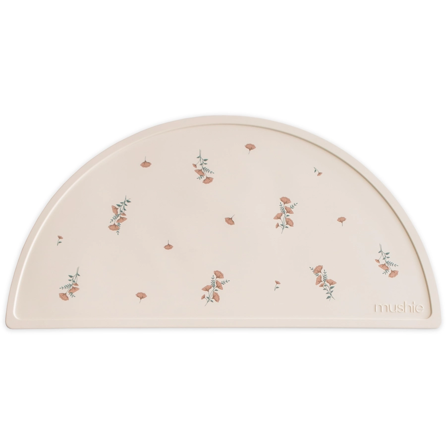 mushie Tischset Silikon, Pink Flowers