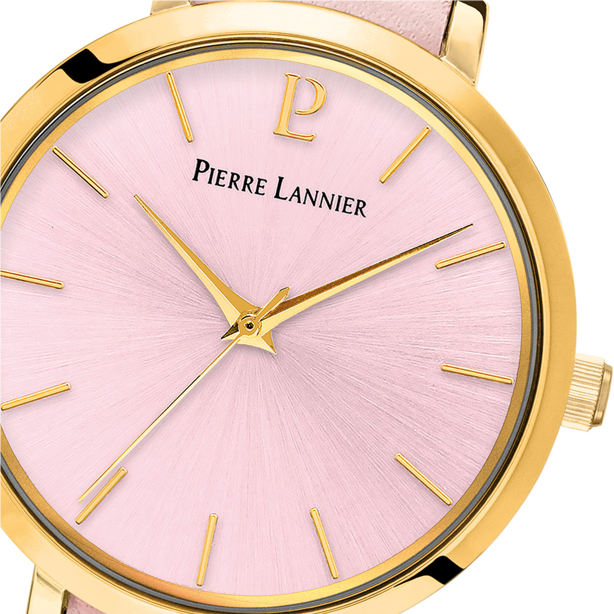Montre PIERRE LANNIER Chouquette femme bracelet cuir rose