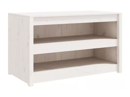 Armoires de cuisine d'extérieur 2 pcs blanc bois de pin massif