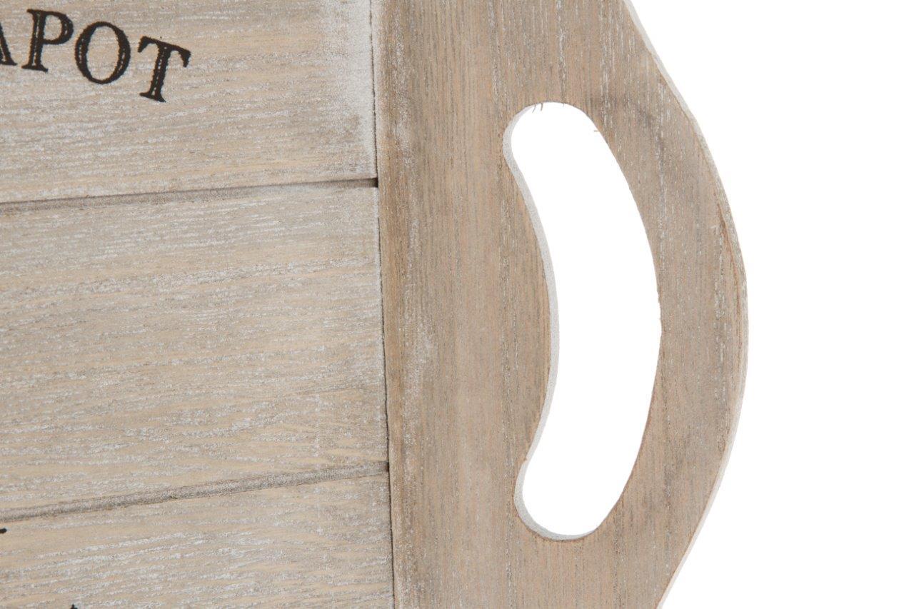 Holztablett HANNO - weiß antik - 20x30 cm