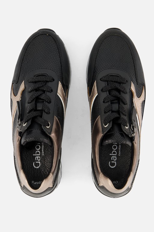 Gabor Sneakers zwart Leer