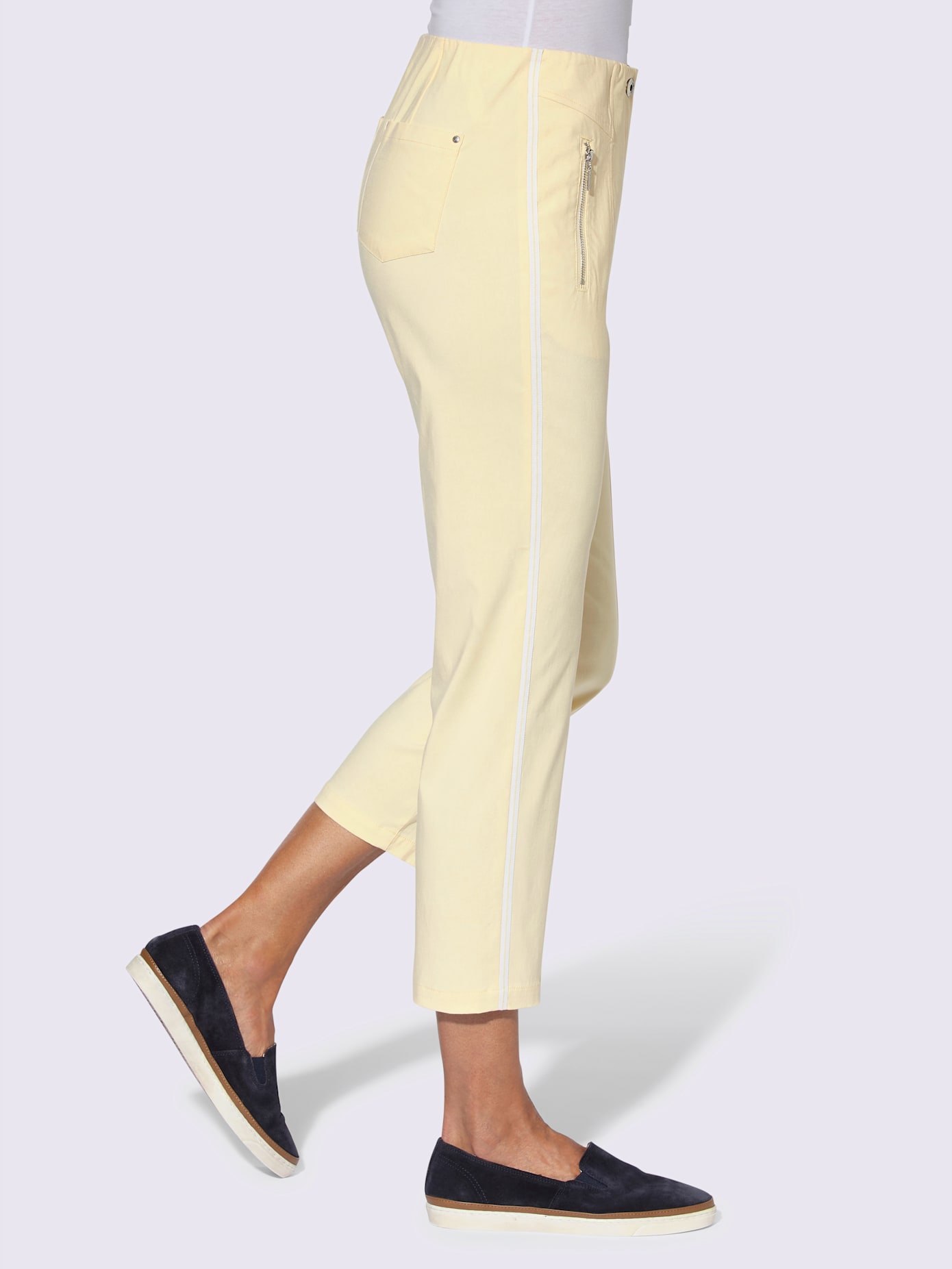 Pantalon 7/8 rayures galon tendance