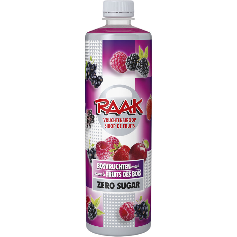 Raak Vruchtensiroop bosvruchten zero sugar