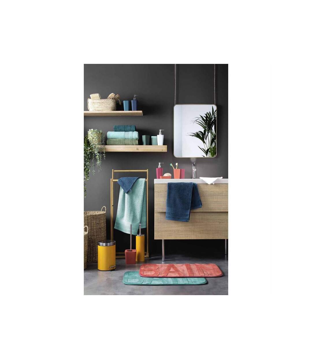 Tapis de Bain Microfibre Vitamine II 45x75cm Noir