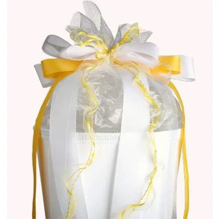 Roth Handgefertigte Schmuckschleife für Zuckertüten, White Magic 50 cm