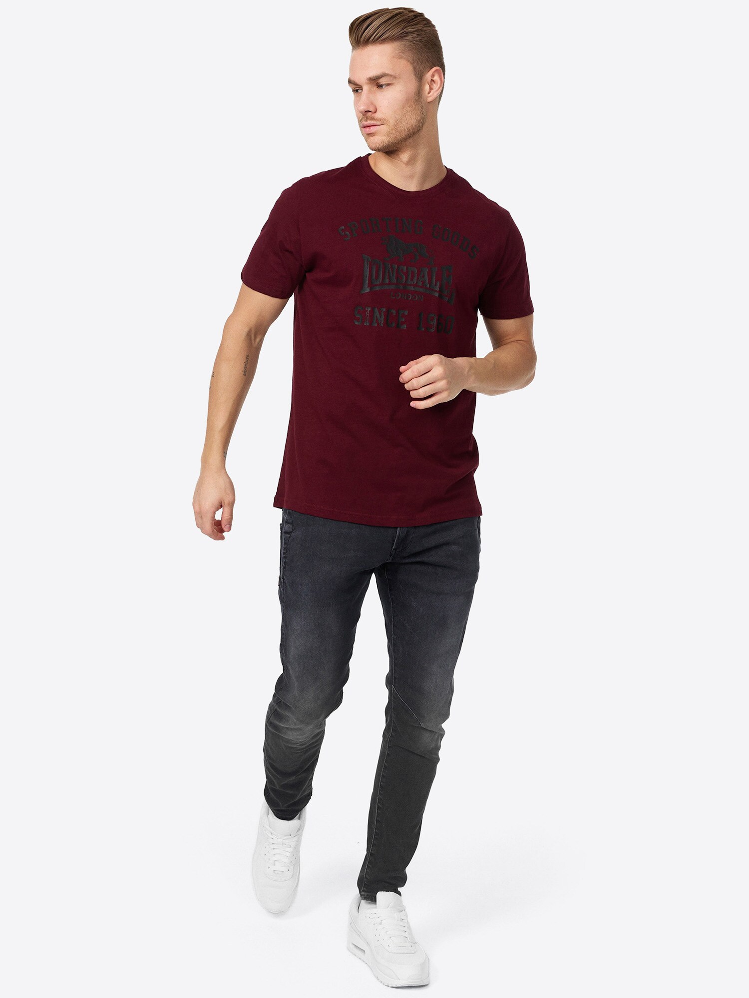 Lonsdale Herren T-Shirt normale Passform Doppelpack TORBAY