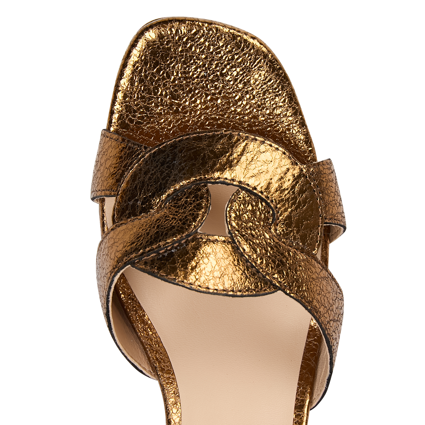 LINESS - Sandales haute en cuir | Doré
