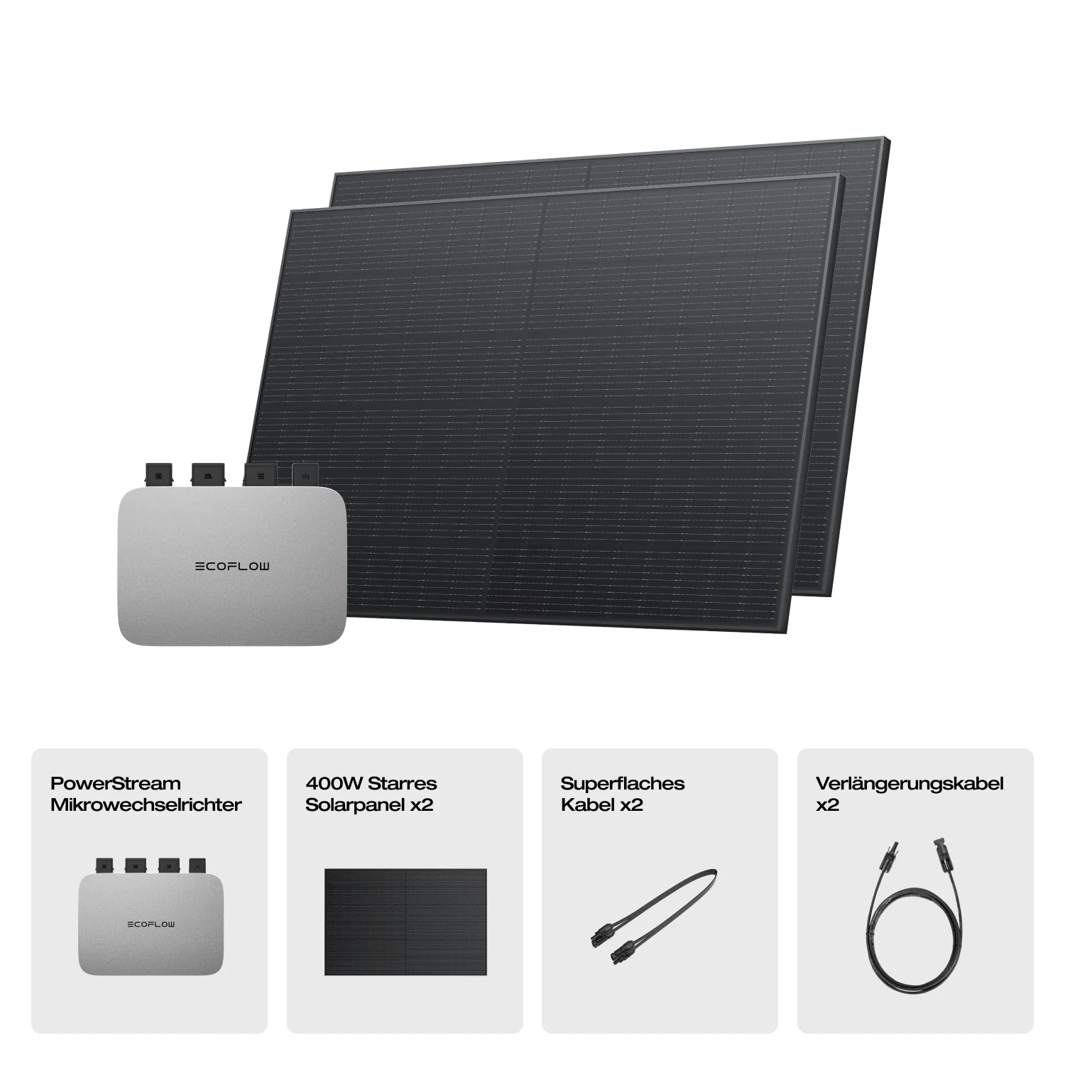 EcoFlow 400W Starres Solarpanel (2 Stück)