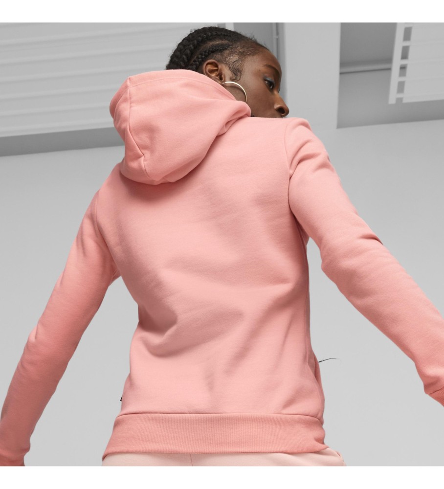 Moletom com Capuz Bordado Puma Essentials+ Rosa