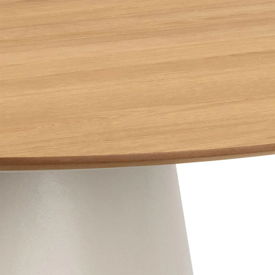 Eettafel Naturel/Grijs Rond - 20x120x75cm - Skagen