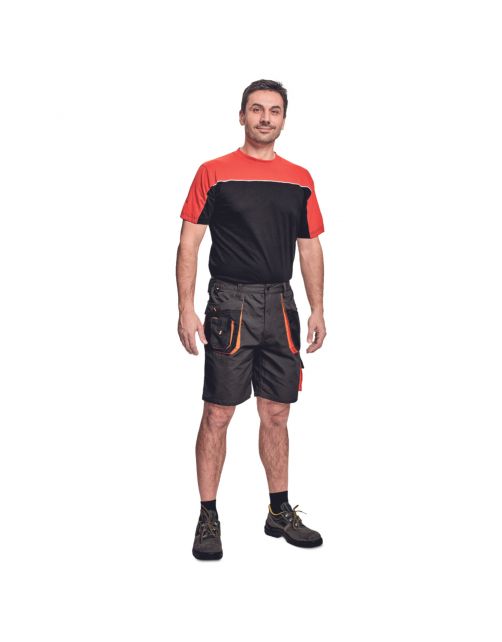 Cerva Werkshort Emerton Antraciet&Oranje - Werkkleding