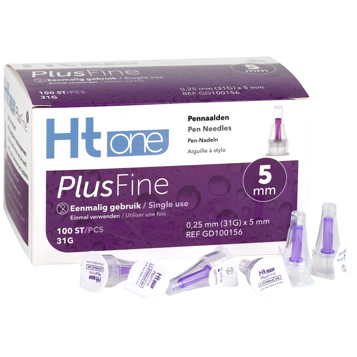 HT One PlusFine 5mm Pen-Nadeln (31G) - 100 Stück