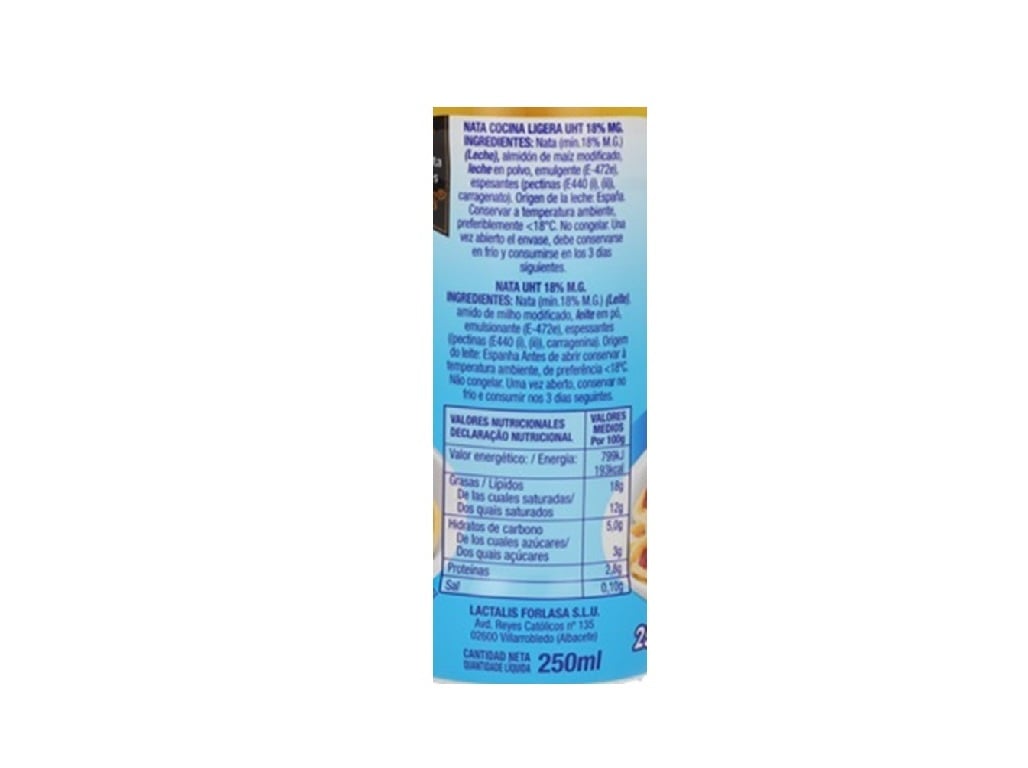 NATAS PRESIDENT UHT CULINÁRIA 250ML
