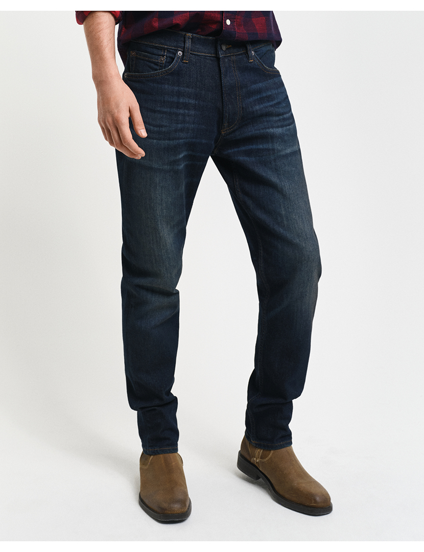 Dark Blue Slim Archive Jeans