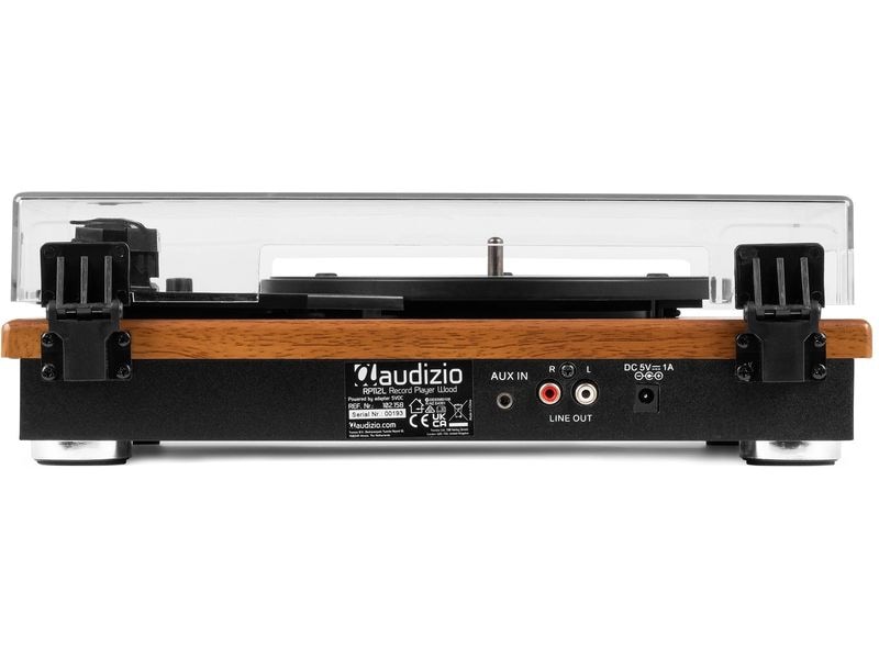 Audizio Plattenspieler mit Bluetooth RP112L Dunkelbraun Plattenspieler mit Bluetooth-Streaming