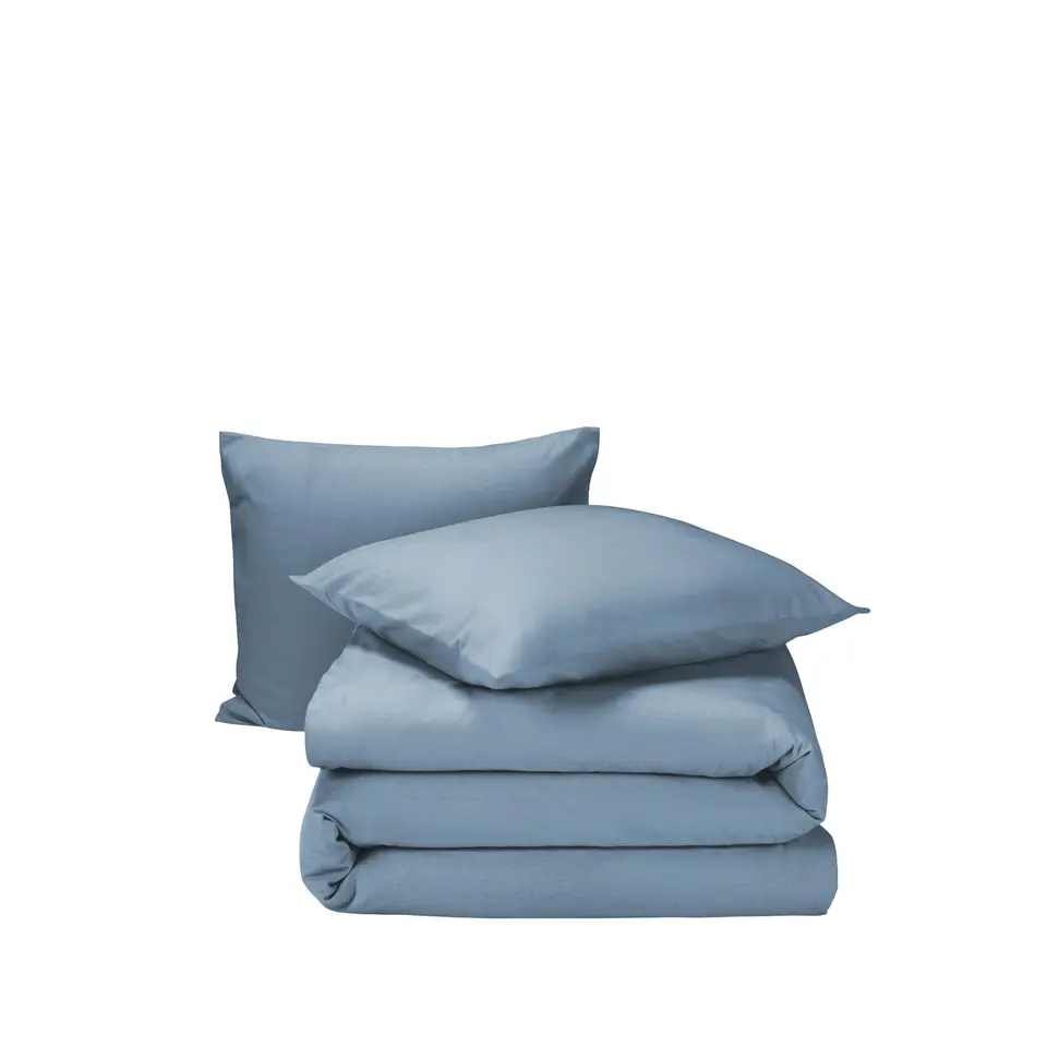 Moodit Dekbedovertrek Frey Stone Blue - 200 x 220 cm - Katoen Flanel