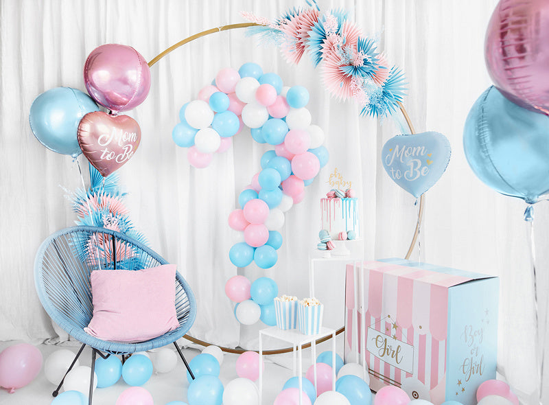 Popcorn Bakjes Blauw Mix 12,5cm 6st
