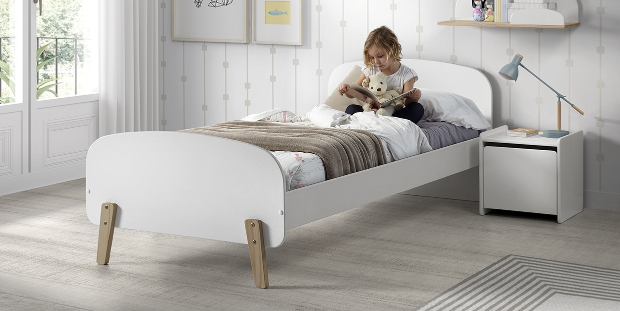 2-teiliges Kinderzimmer-Set KIDDY - weiß - 90x200 cm