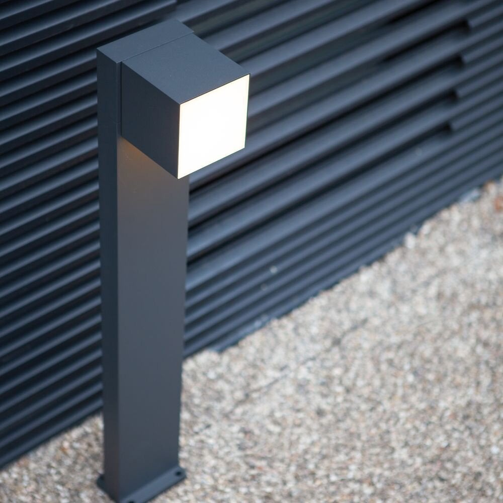 Cuba LED-padverlichting in antraciet, 12W, 600lm, IP54