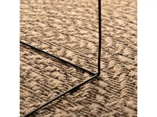 Tapis 140x200 cm aspect jute intérieur et extérieur