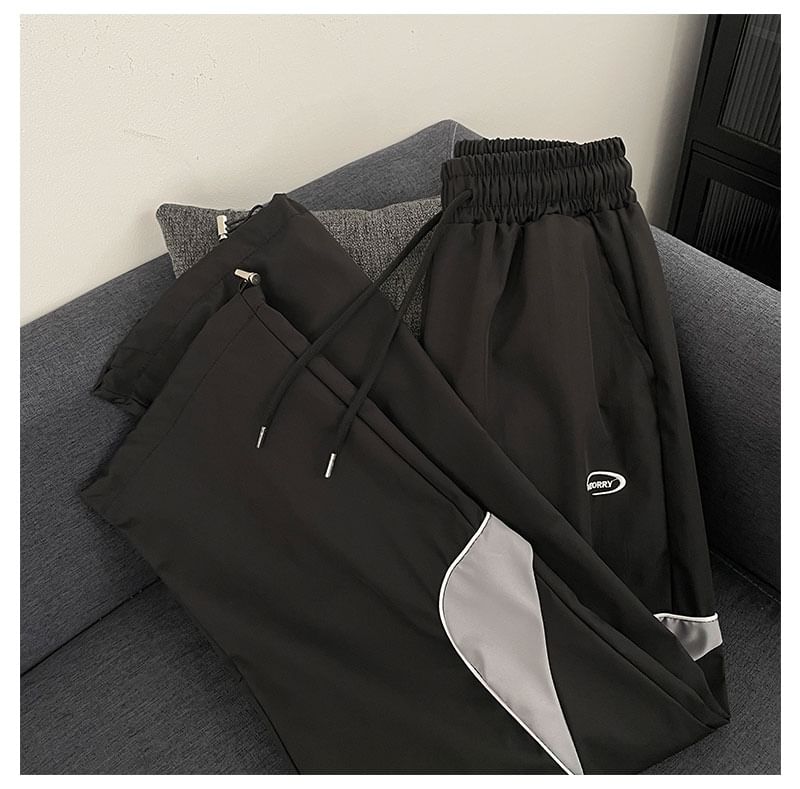 Mimiyox - Hoge taille kleurblok wijde joggingbroek