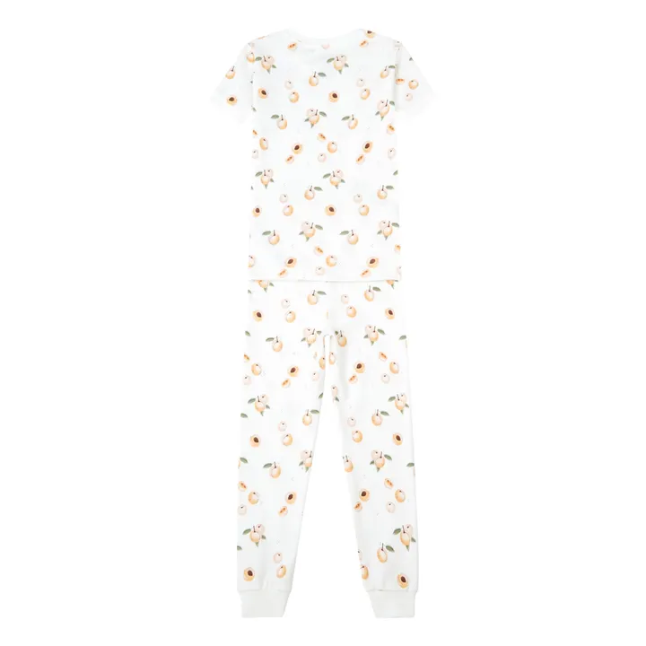 Petit Lem Pyjama Manches Courtes Coton Bio Pêches | Ecru