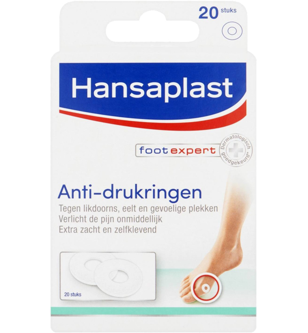 Hansaplast Voet anti-drukring likdoorn en eelt pleister (20 stuks)
