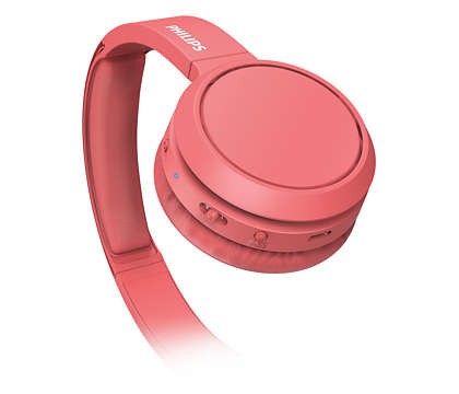 Philips Audio - On-ear Wireless Headphones - Red