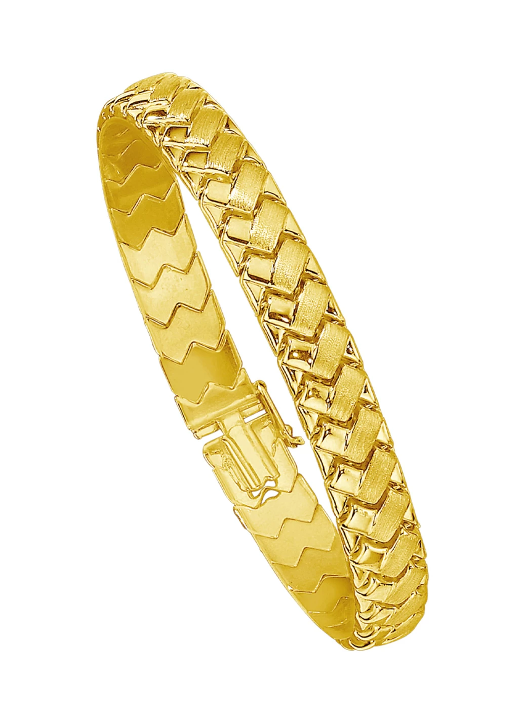 Schweres Armband in Geflecht-Optik mit Kastenschloss