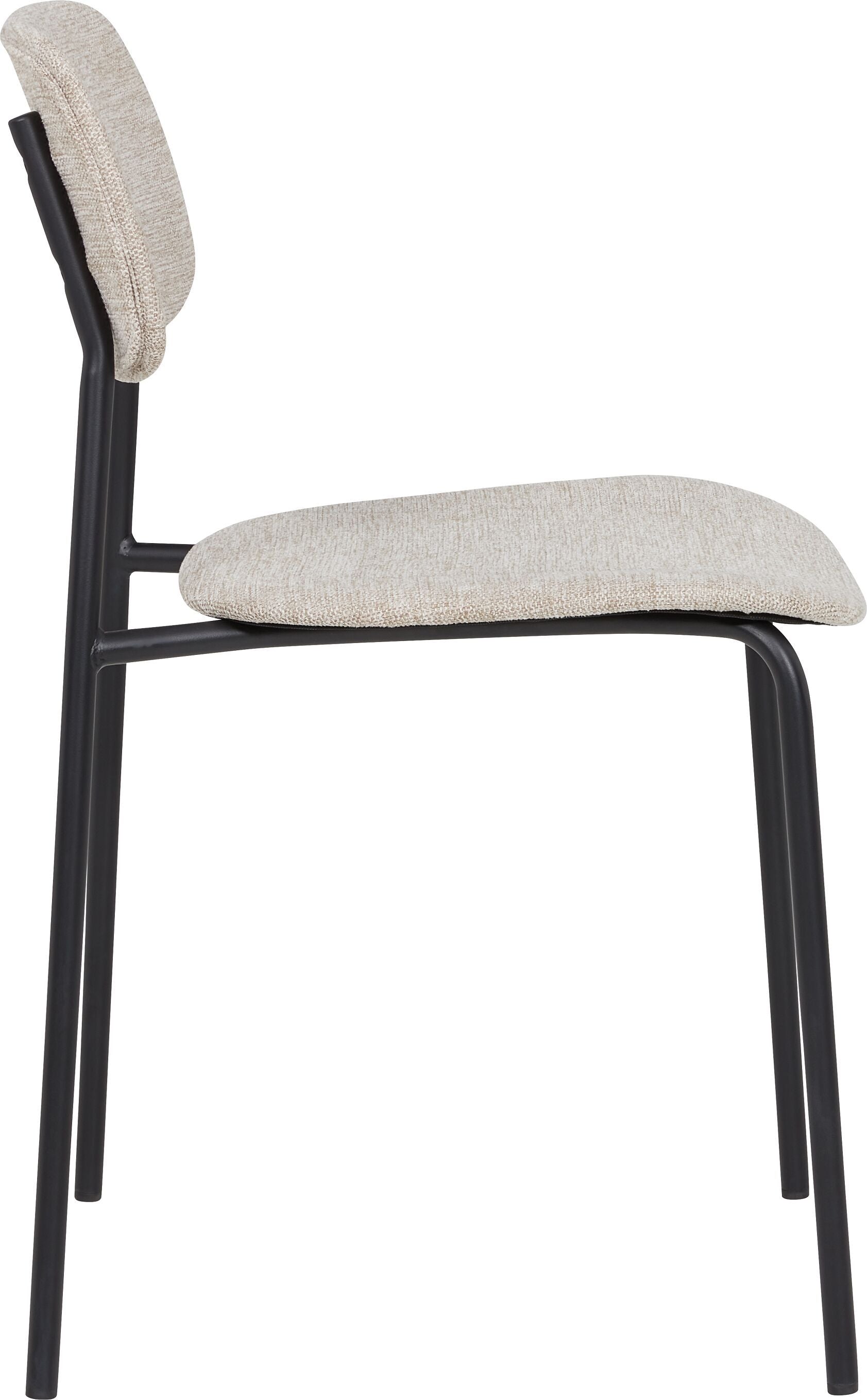 COLORE Stuhl Stoff - Beige / B: 43.5 cm x T: 51.0 cm x H: 78.0 cm
