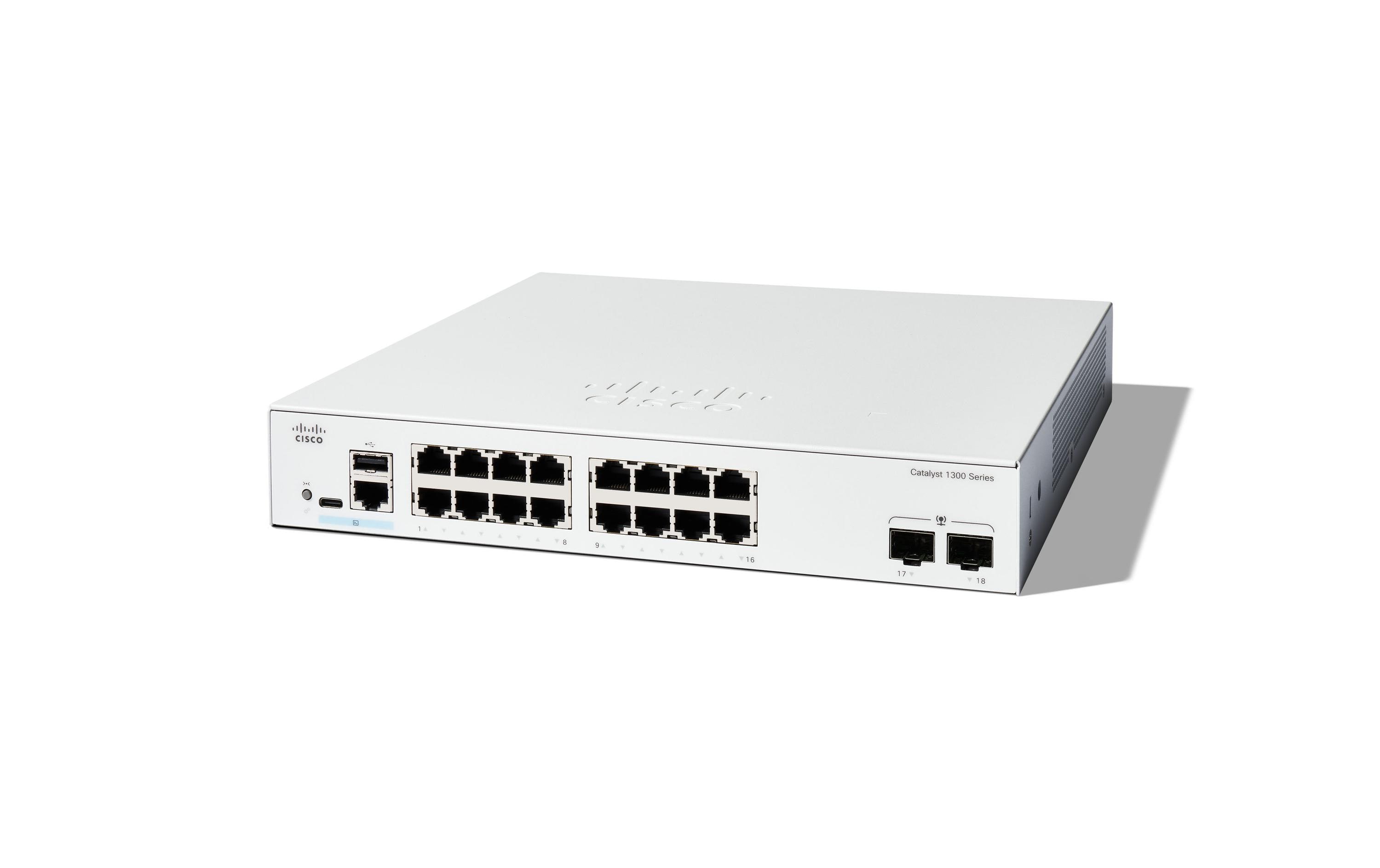 PoE+ Switch Catalyst C1300-16P-4X 20 Port<br>Cisco Catalyst Switches der Serie 1300