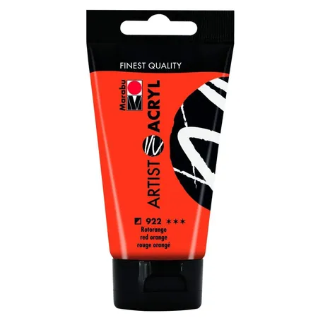 Marabu Artist Acryl, Rotorange 922, 75 ml