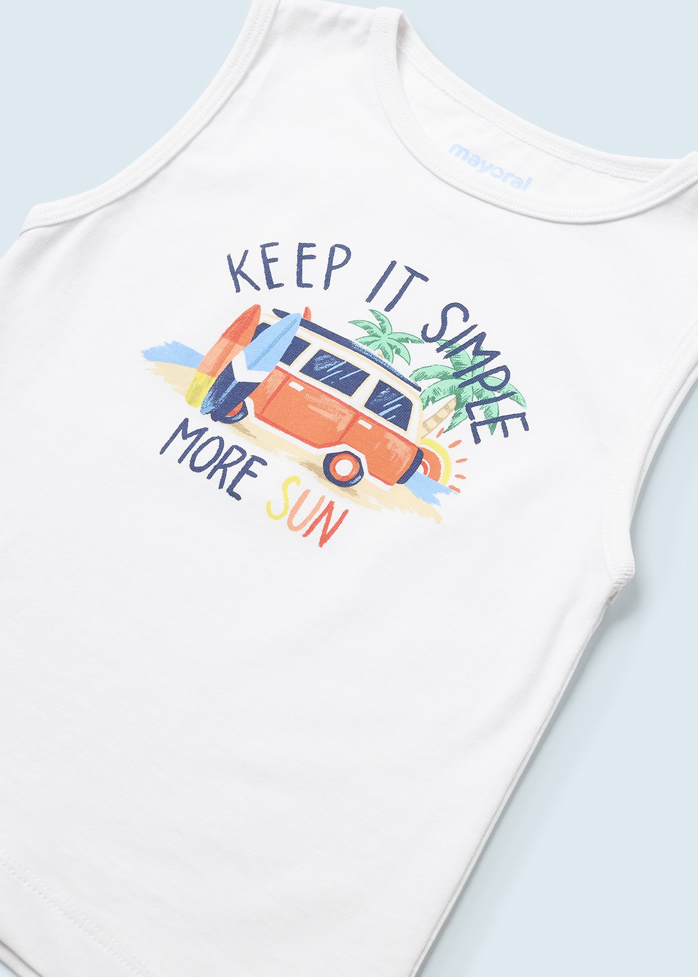 Camiseta regata de algodão sustentável para bebês